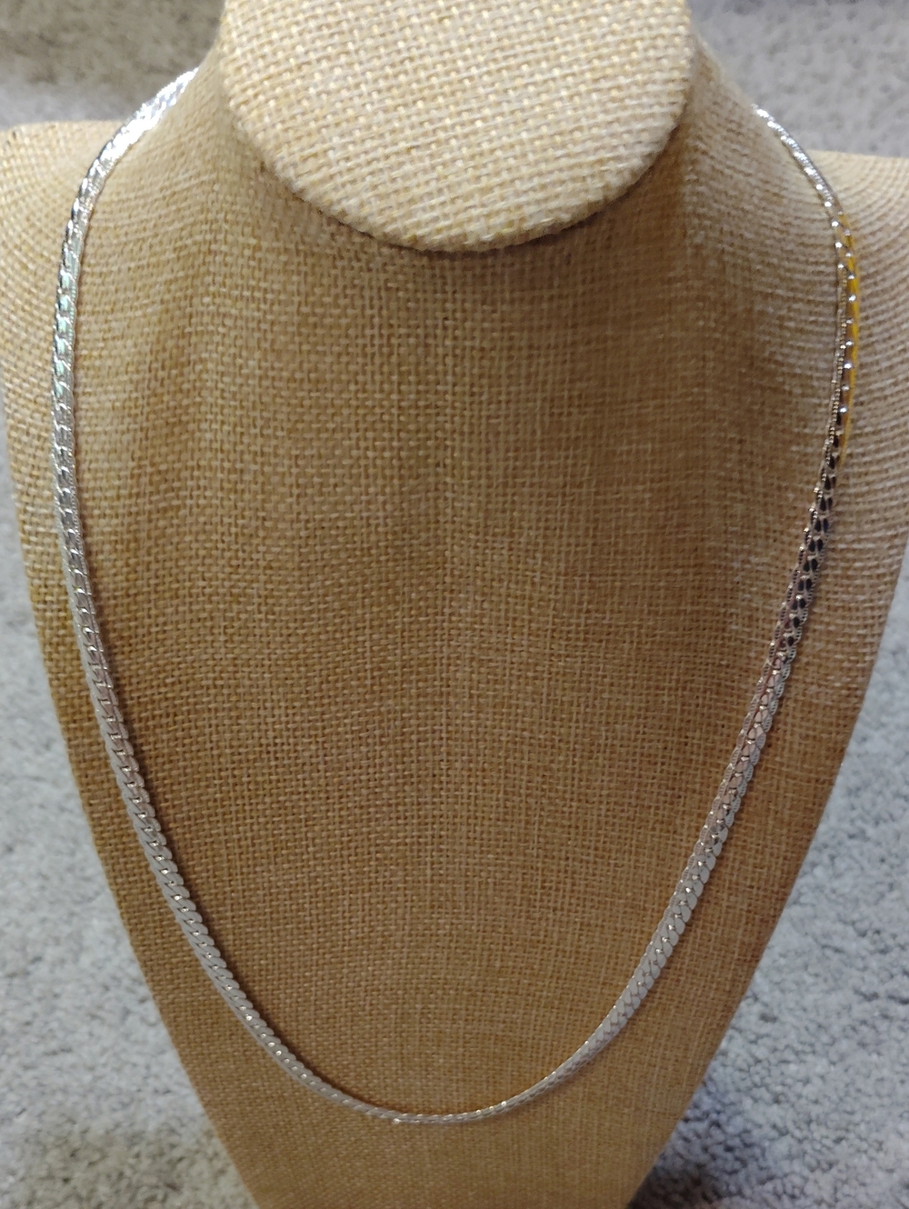 Elegant 925 Silver Herringbone Necklace - Women Jewelry